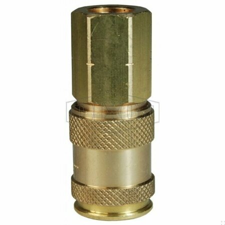 DIXON High Flow Female Coupling, For Use with Heavy Duty-High Volume Blow Gun, 1/4 in FNPT, Brass, Domesti 2CJF2-B
